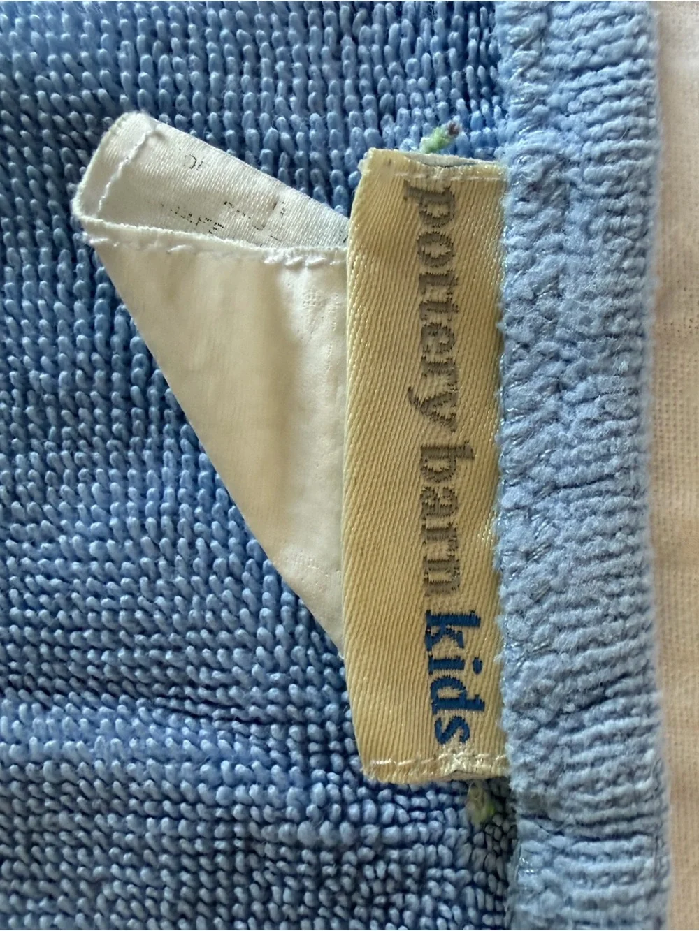Pottery Barn Kids Light Blue Elephant Hooded Towel